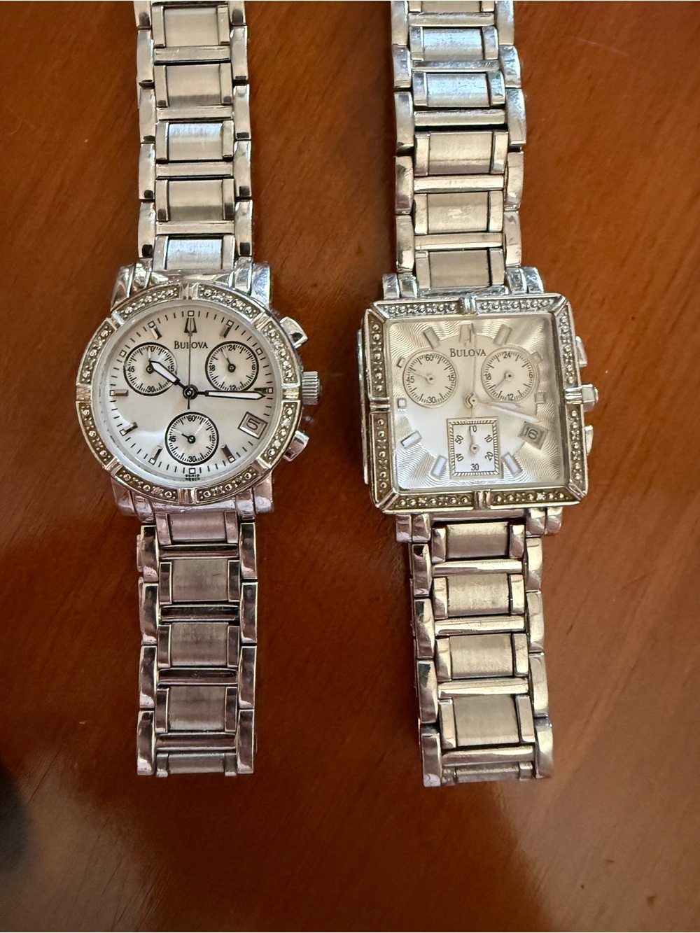 Bulova Silver-Tone Women's Twin Chronograph Bracelet Watches